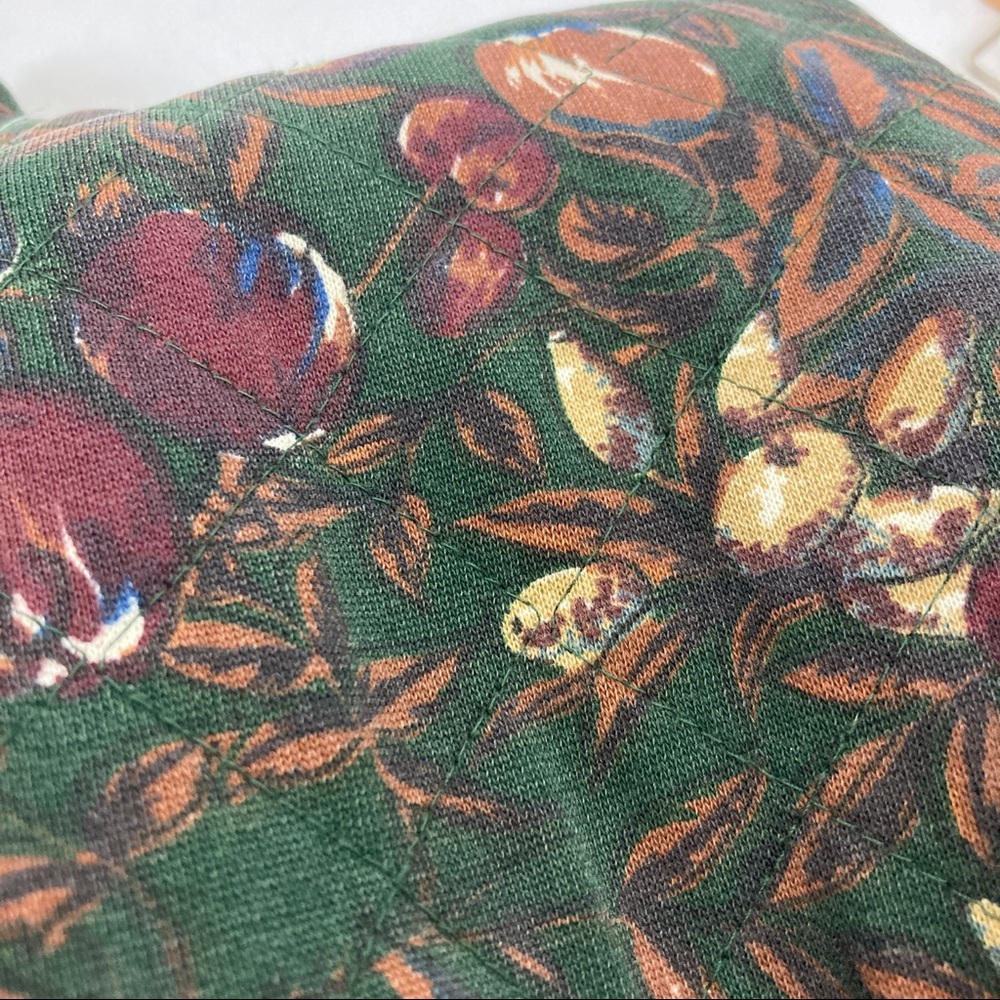 Vintage Green Floral Zip Front Coat - Picture 10 of 11